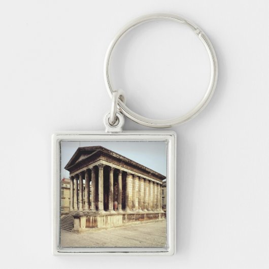 Uitzicht van de Maison Carree, c.19 BC Sleutelhanger (Voorkant)