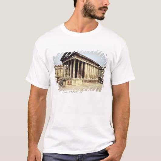 Uitzicht van de Maison Carree, c.19 BC T-shirt (Voorkant)