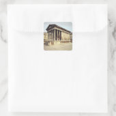 Uitzicht van de Maison Carree, c.19 BC Vierkante Sticker (Tas)