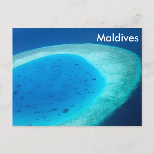 Uitzicht van de Malediven Briefkaart (Voorkant)