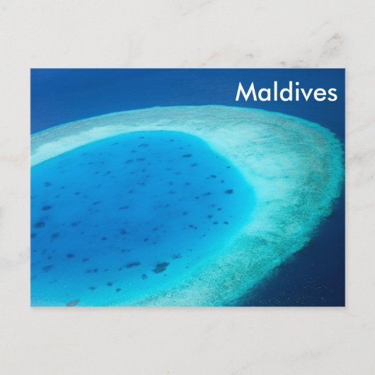 Uitzicht van de Malediven Briefkaart (Voorkant)