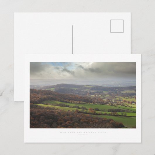 Uitzicht van de Malvern Hills Briefkaart (Voorkant / Achterkant)