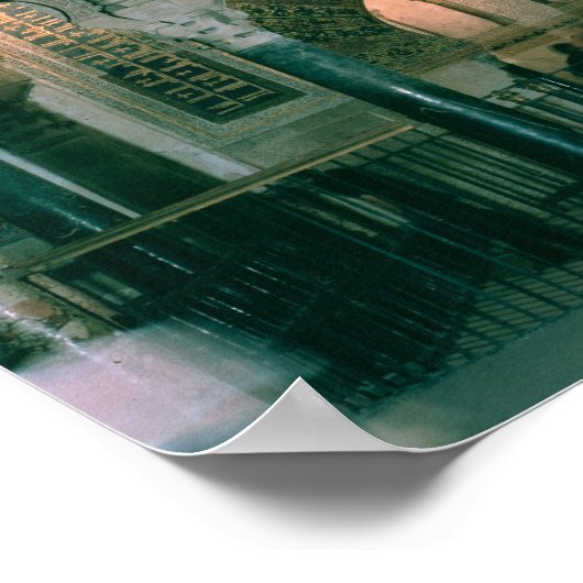 Uitzicht van de maqsura en mihrab poster (Hoek)