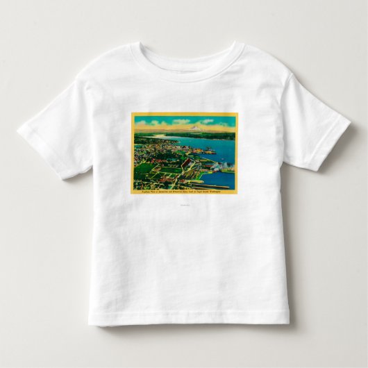 Uitzicht van de marine van Bremerton en Bremerton Kinder Shirts (Voorkant)