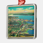 Uitzicht van de marine van Bremerton en Bremerton Metalen Ornament (Links)