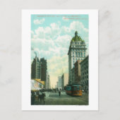 Uitzicht van de markt St. bij 3rd en Kearny Briefkaart (Voorkant)