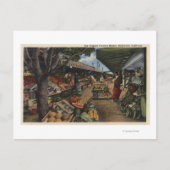 Uitzicht van de markt van de oorspronkelijke landb briefkaart (Voorkant)