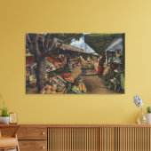 Uitzicht van de markt van de oorspronkelijke landb canvas afdruk (Insitu (Woonkamer))