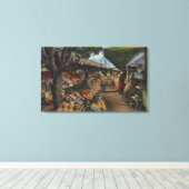 Uitzicht van de markt van de oorspronkelijke landb canvas afdruk (Insitu (Houten vloer))