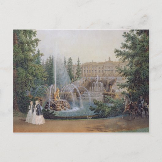 Uitzicht van de Marly Cascade Briefkaart (Voorkant)