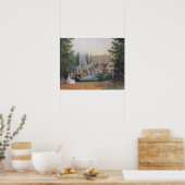 Uitzicht van de Marly Cascade Poster (Keuken)