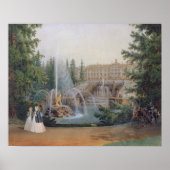 Uitzicht van de Marly Cascade Poster (Voorkant)