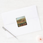 Uitzicht van de Marly Machine Vierkante Sticker (Envelop)