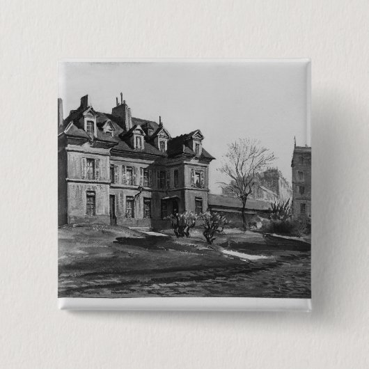 Uitzicht van de Maternite Port-Royal, 1905 Vierkante Button 5,1 Cm (Voorkant)