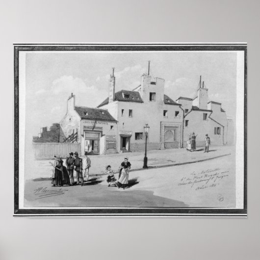 Uitzicht van de Maternite Port-Royal, augustus 188 Poster (Voorkant)