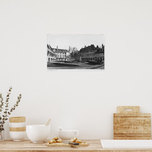 Uitzicht van de Maternite Port-Royal de koolstofho Poster (Keuken)