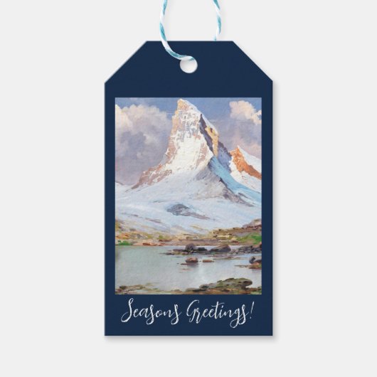 Uitzicht van de Matterhorn Cadeaulabel (Voorkant)