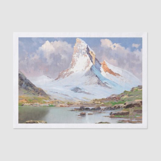 Uitzicht van de Matterhorn, ontkoppeling Tissuepapier (Voorkant)