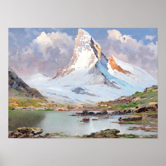 Uitzicht van de Matterhorn Poster (Voorkant)