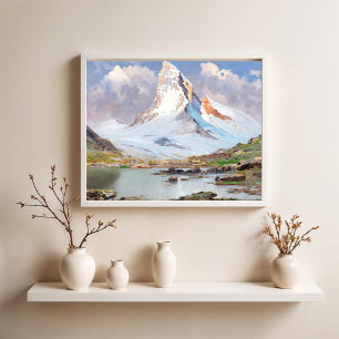 Uitzicht van de Matterhorn Poster