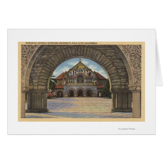 Uitzicht van de Memorial Church, Stanford U. (Voorkant Horizontaal)