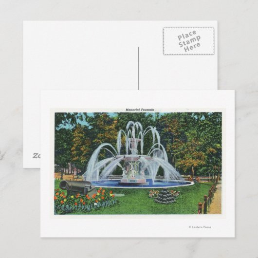 Uitzicht van de Memorial Foundation, Vassar Colleg Briefkaart (Voorkant / Achterkant)