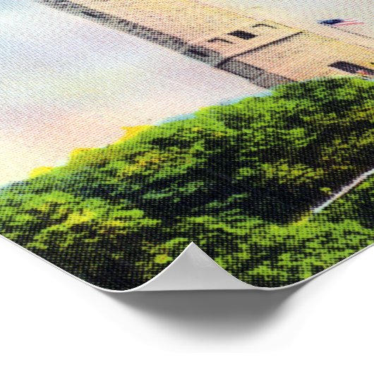 Uitzicht van de Memorial Pilgrim en beknopte infor Poster (Hoek)