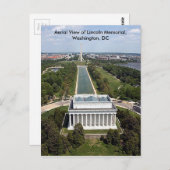 Uitzicht van de Memorial Washington DC Sympathie Briefkaart (Voorkant / Achterkant)