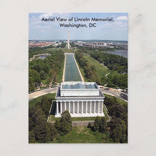 Uitzicht van de Memorial Washington DC Sympathie Briefkaart (Voorkant)