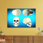 Uitzicht van de menselijke schedel van verschillen canvas afdruk (Insitu (Woonkamer))