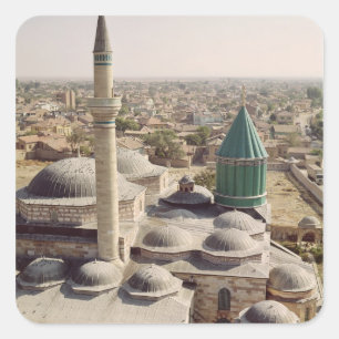 Uitzicht van de Mevlana Tekke Vierkante Sticker