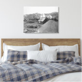 Uitzicht van de mijnbouwfabriek "Homeiedere Works" Canvas Afdruk (Insitu (Slaapkamer))