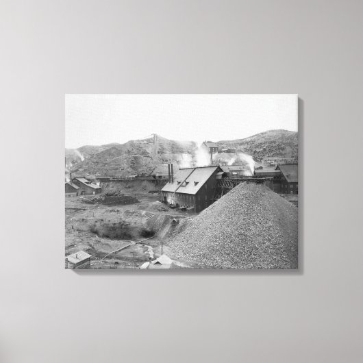 Uitzicht van de mijnbouwfabriek "Homeiedere Works" Canvas Afdruk (Voorkant)