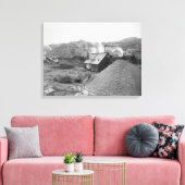 Uitzicht van de mijnbouwfabriek "Homeiedere Works" Canvas Afdruk (Insitu (Woonkamer))