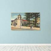 Uitzicht van de missie San Buenaventura Canvas Afdruk (Insitu (Houten vloer))