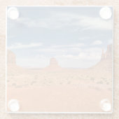 Uitzicht van de Mittens, Monument Valley Glazen Onderzetter (Achterkant)