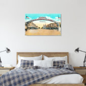 Uitzicht van de Modesto Welcoming ArchModesto, CA Canvas Afdruk (Insitu (Slaapkamer))