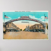 Uitzicht van de Modesto Welcoming ArchModesto, CA Poster (Voorkant)