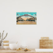 Uitzicht van de Modesto Welcoming ArchModesto, CA Poster (Keuken)