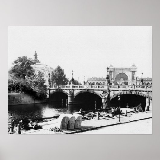 Uitzicht van de Moltke-brug Poster (Voorkant)