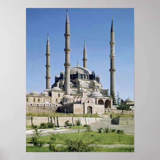 Uitzicht van de moskee Ottomaan, gebouwd c.1569-75 Poster (Voorkant)