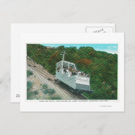 Uitzicht van de Mt. Lowe Inline Cable Car Briefkaart (Voorkant / Achterkant)