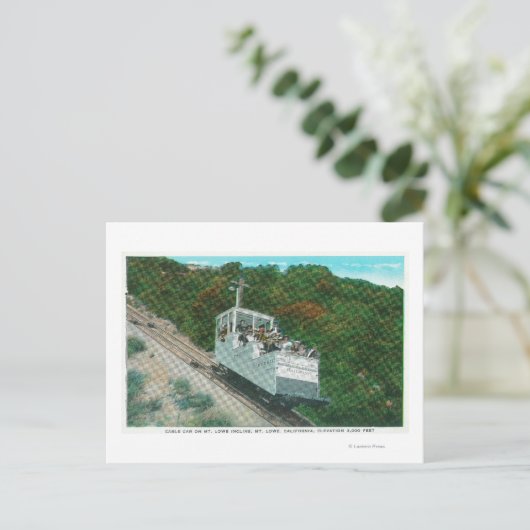 Uitzicht van de Mt. Lowe Inline Cable Car Briefkaart (Staand voorkant)