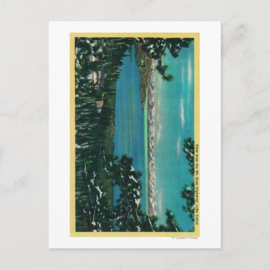 Uitzicht van de Mt. Roos HighwayLake Tahoe, CA Briefkaart (Voorkant)