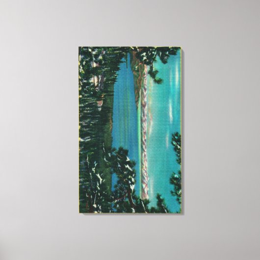 Uitzicht van de Mt. Roos HighwayLake Tahoe, CA Canvas Afdruk (Voorkant)