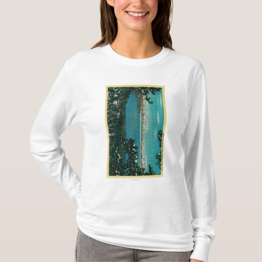 Uitzicht van de Mt. Roos HighwayLake Tahoe, CA T-shirt (Voorkant)