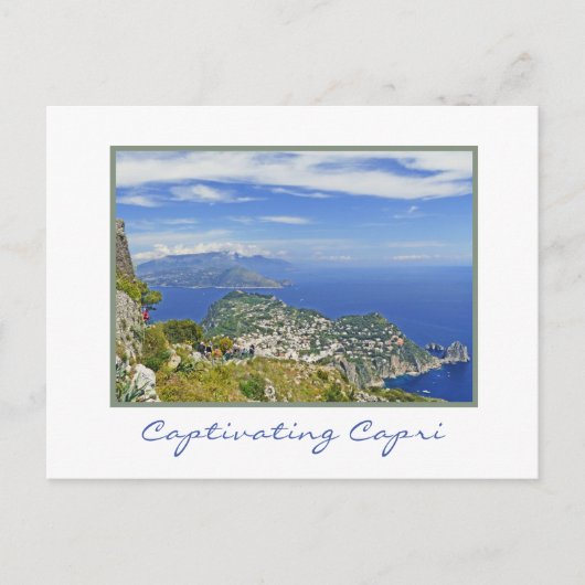 Uitzicht van de mt. Solaro-top van de kust van ama Briefkaart (Voorkant)