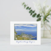 Uitzicht van de mt. Solaro-top van de kust van ama Briefkaart (Staand voorkant)