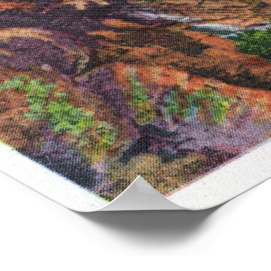 Uitzicht van de Mt-top van Whiteface Poster (Hoek)