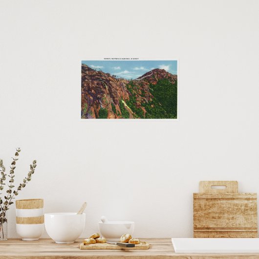 Uitzicht van de Mt-top van Whiteface Poster (Keuken)